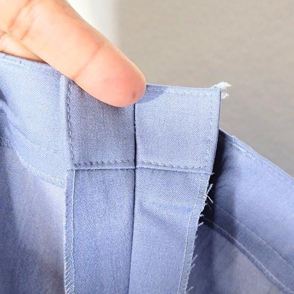 Escada Vintage 80s Light Gray Blue White & Silver Label Wool Blend Pants Size 40 - Picture 4 of 10